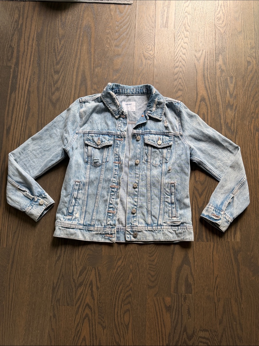 Old Navy Light Blue Distressed Denim Jacket (M)